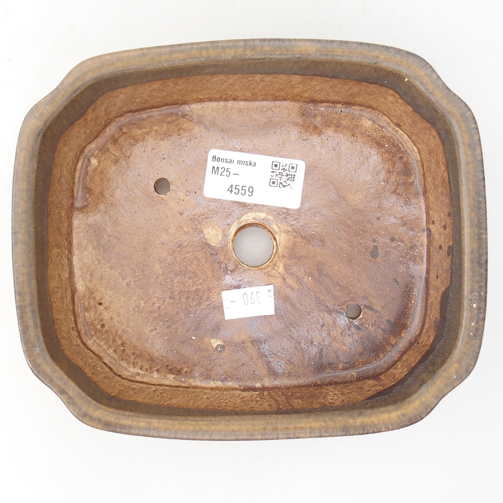 kerámia bonsai tál 17 x 14,5 x 5 cm, barna