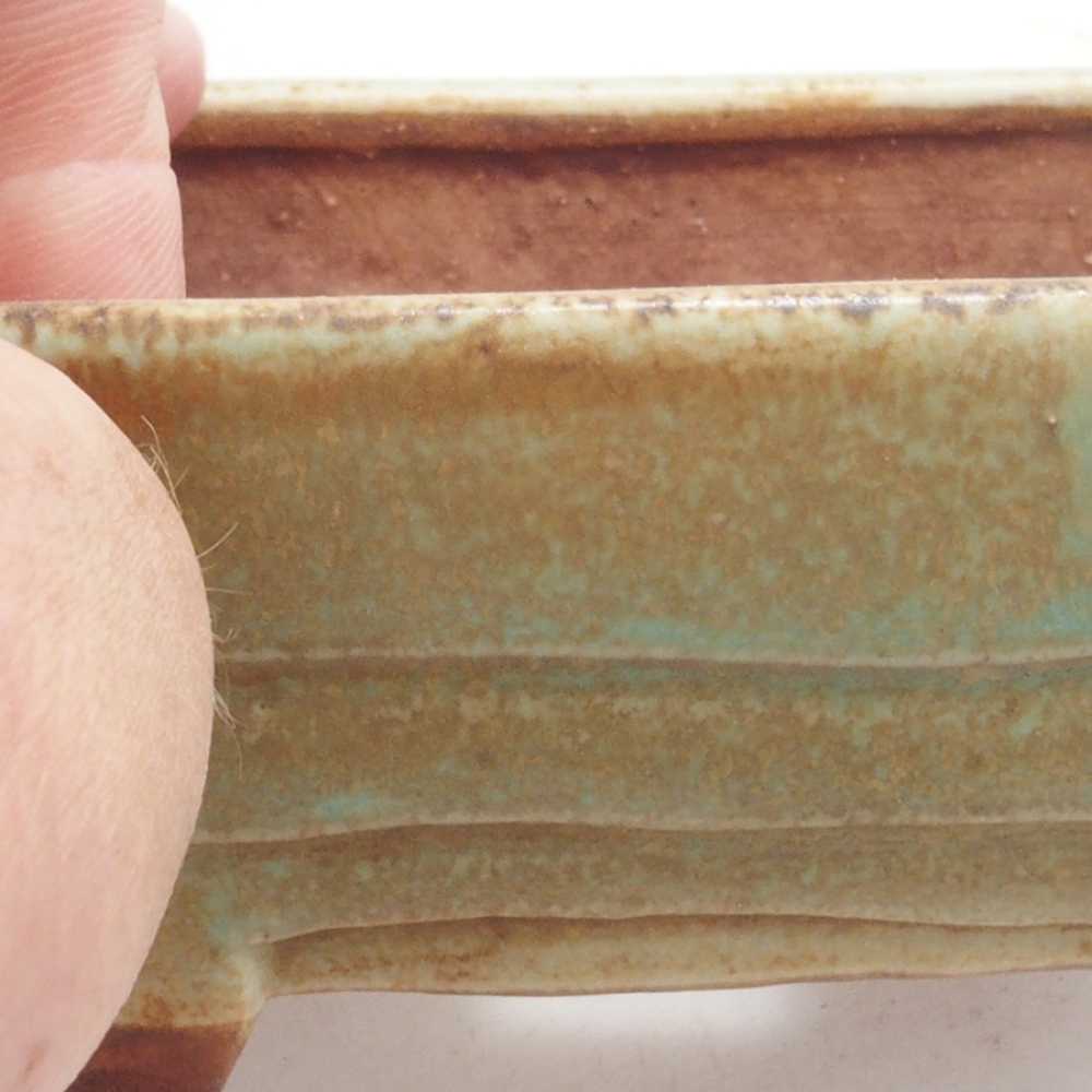 kerámia bonsai tál 10 x 8,5 x 4 cm, barna