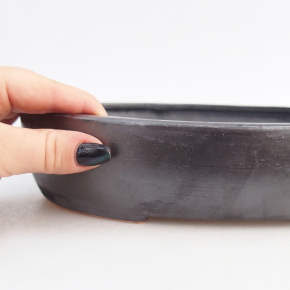 Kerámia bonsai tál 27 x 21 x 5,5 cm, fém színben