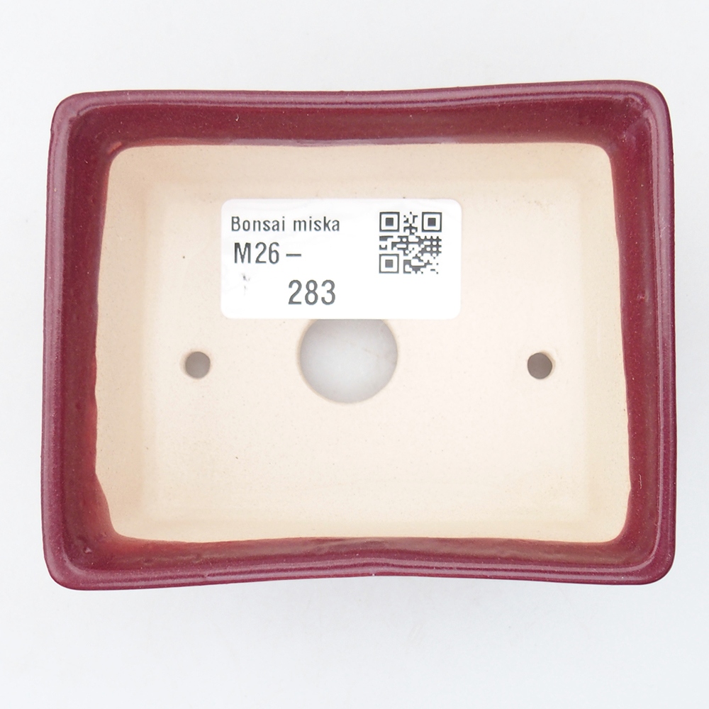 Mini bonsai tál 9 x 7 x 4 cm, bordó színben