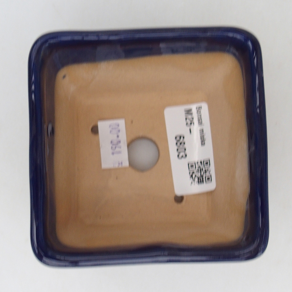 kerámia bonsai tál 8,5 x 8,5 x 6 cm, kék színben