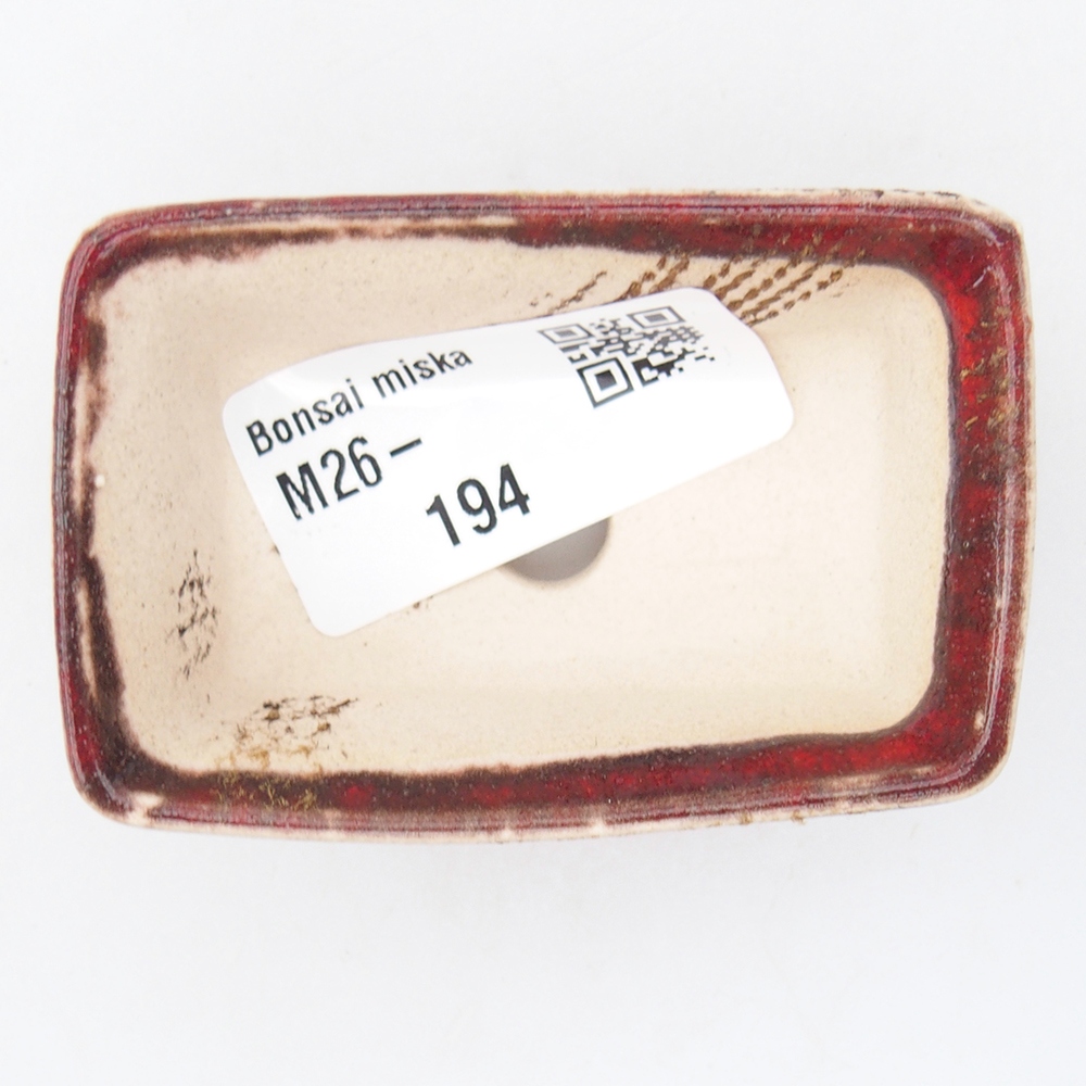 Mini bonsai tál 6,5 x 4,5 x 2,5 cm, narancssárga