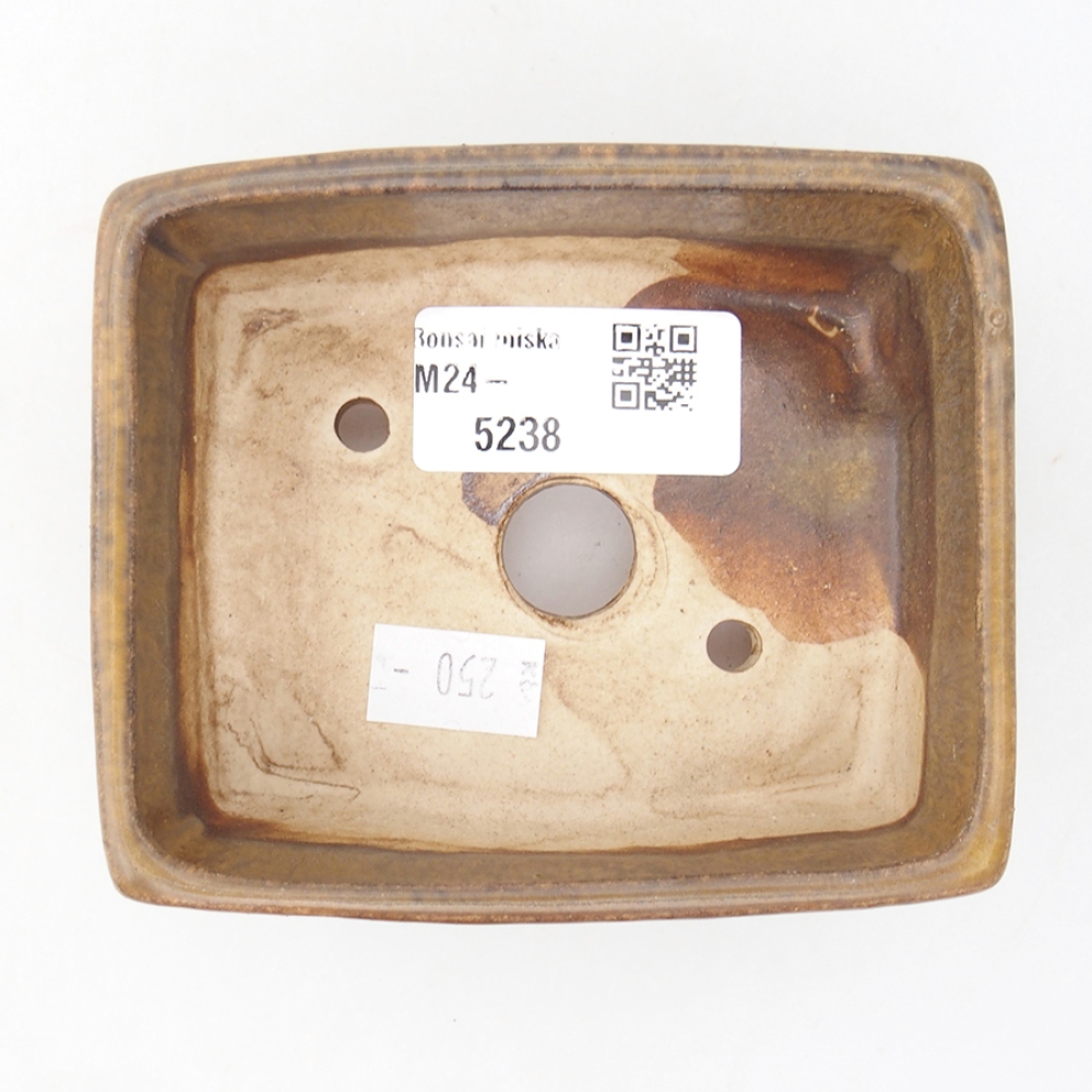 kerámia bonsai tál 10 x 8,5 x 4 cm, barna