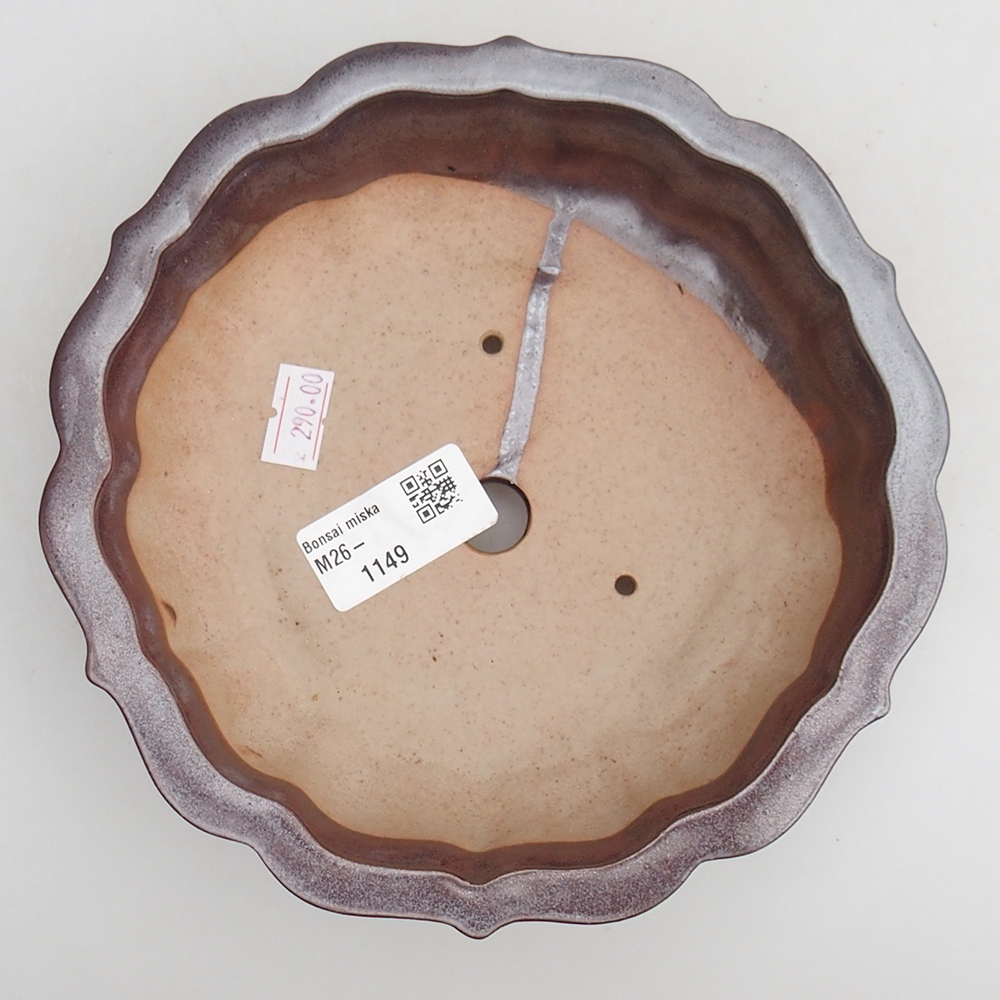 kerámia bonsai tál 18 x 18 x 4,5 cm, barna