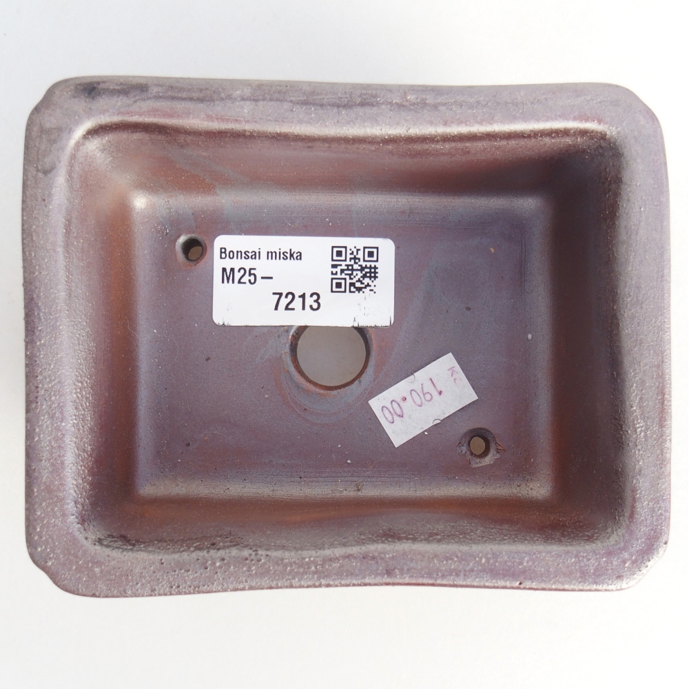 Kerámia bonsai tál 12 x 9,5 x 5 cm, fém színben