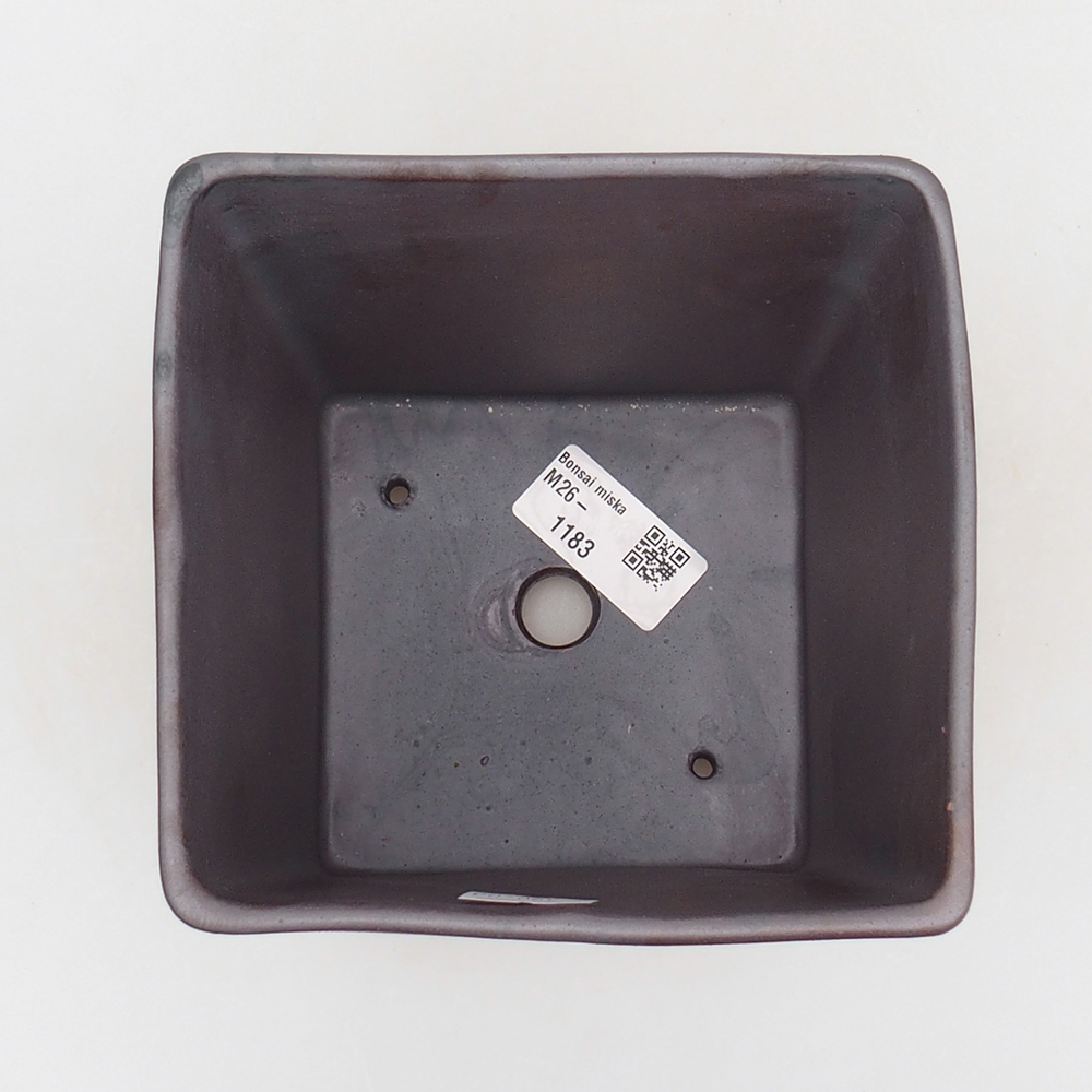 Kerámia bonsai tál 13 x 13 x 13 cm, fém színben