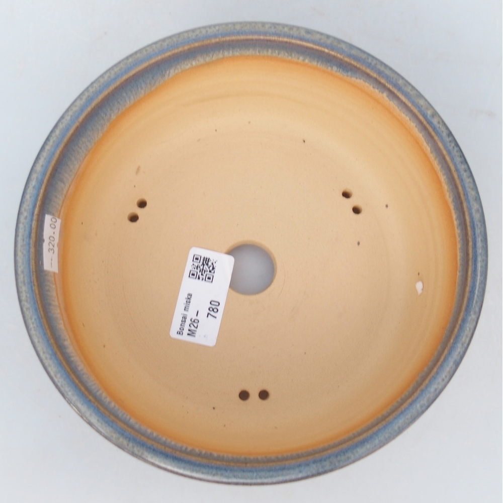 kerámia bonsai tál 17,5 x 17,5 x 6 cm, kék színben