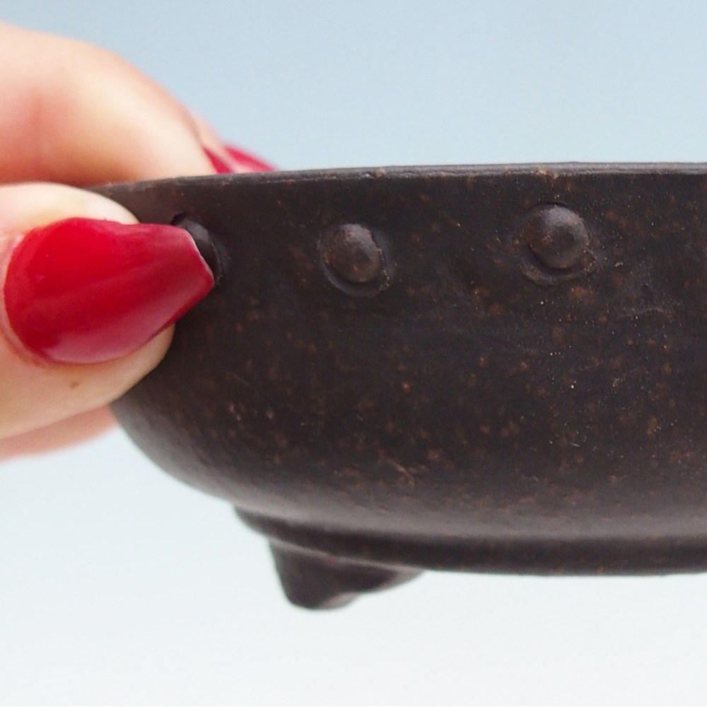 Kerámia bonsai tál 11,5 x 11,5 x 4,5 cm, fekete