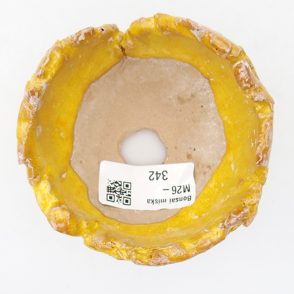 Kerámia kagyló 8,5 x 8,5 x 6 cm , sárga