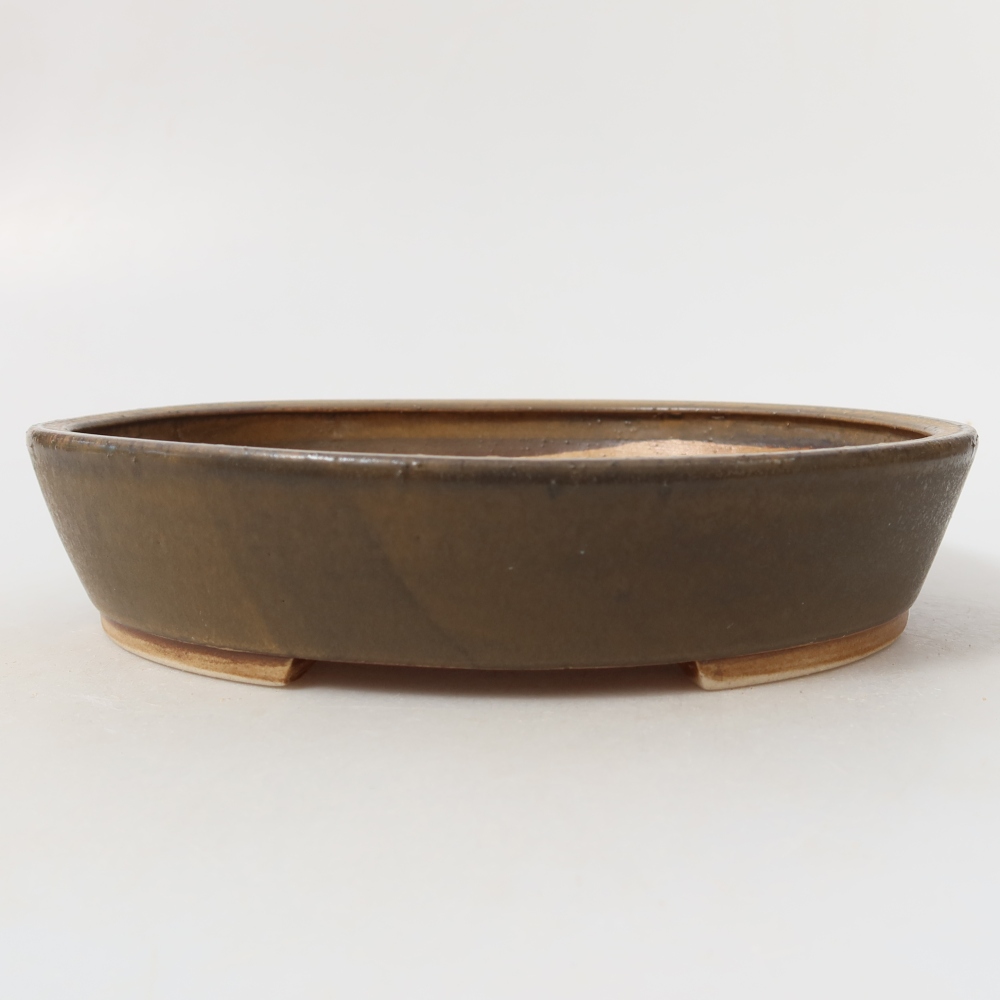 kerámia bonsai tál 21 x 19 x 4,5 cm, barna