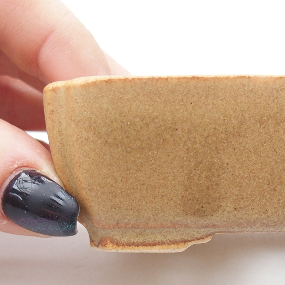 Mini bonsai tál 8,5 x 7,5 x 3 cm, barna