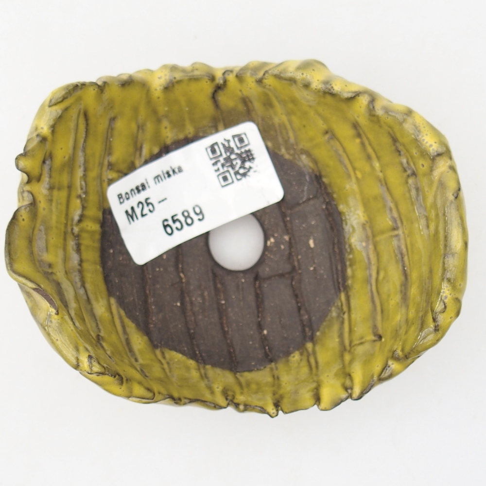 Kerámia kagyló 9 x 8 x 5 cm , sárga