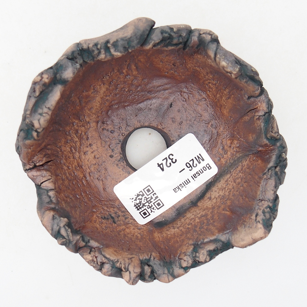 Kerámia kagyló 9 x 8,5 x 6 cm , zöld színű