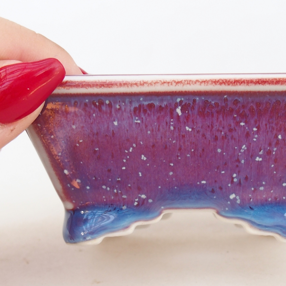 Mini bonsai tál 8,5 x 7,5 x 4 cm, lila színben