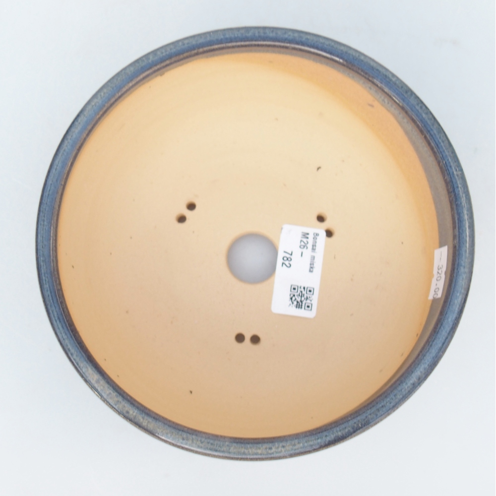 kerámia bonsai tál 16,5 x 16,5 x 6 cm, kék színben