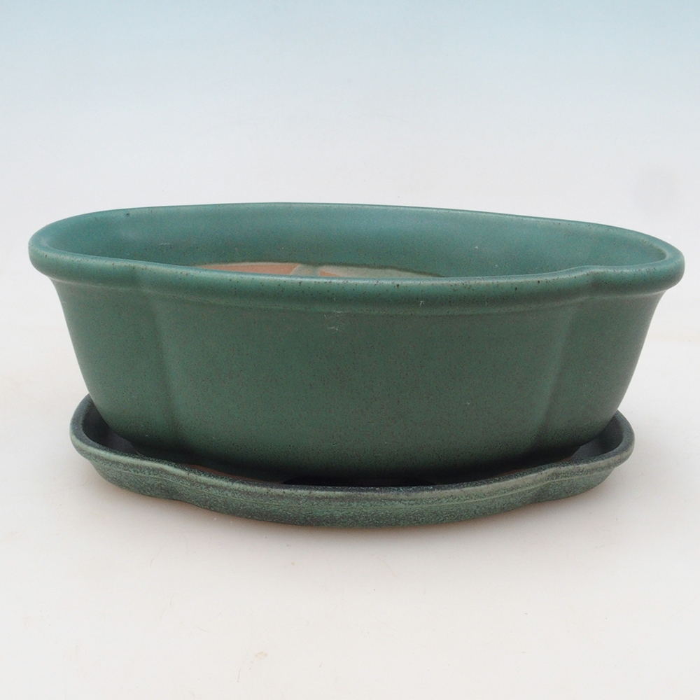 Bonsai tál + csészealj H75 - zöld