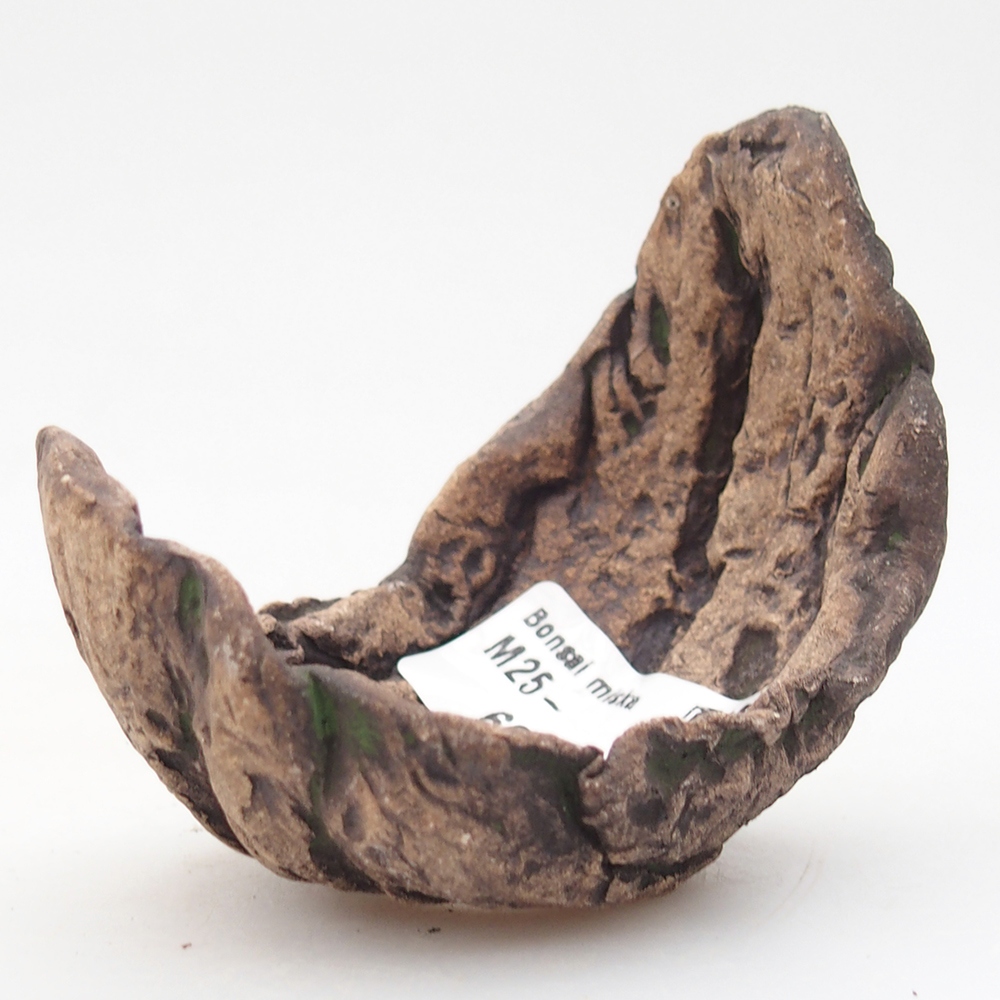 Kerámia kagyló 8 x 5,5 x 7 cm , zöld színű