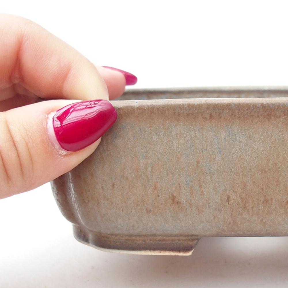 kerámia bonsai tál 13,5 x 12 x 4 cm, kék színben