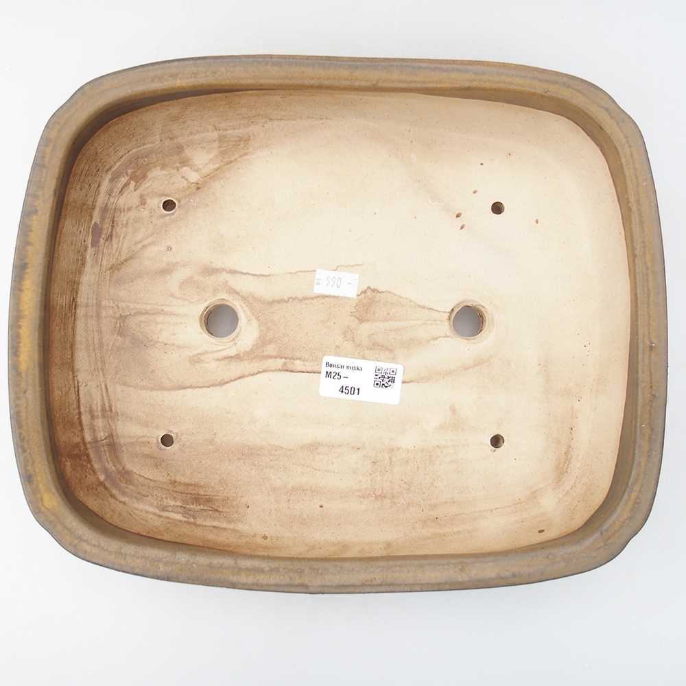 kerámia bonsai tál 29 x 23,5 x 7 cm, barna