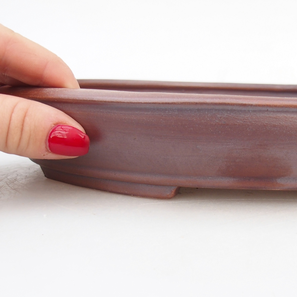 Kerámia bonsai tál 24 x 20 x 4 cm, fém színben