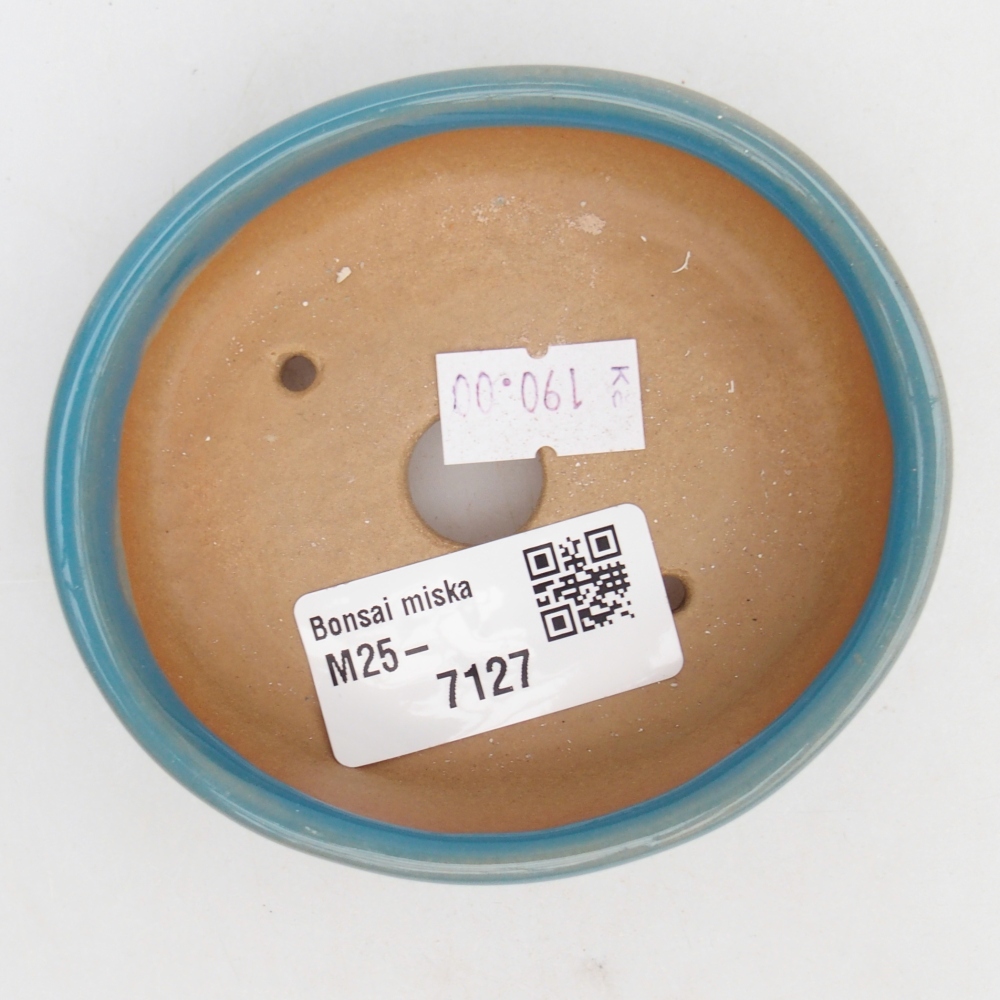 kerámia bonsai tál 9,5 x 8 x 3 cm, kék színben