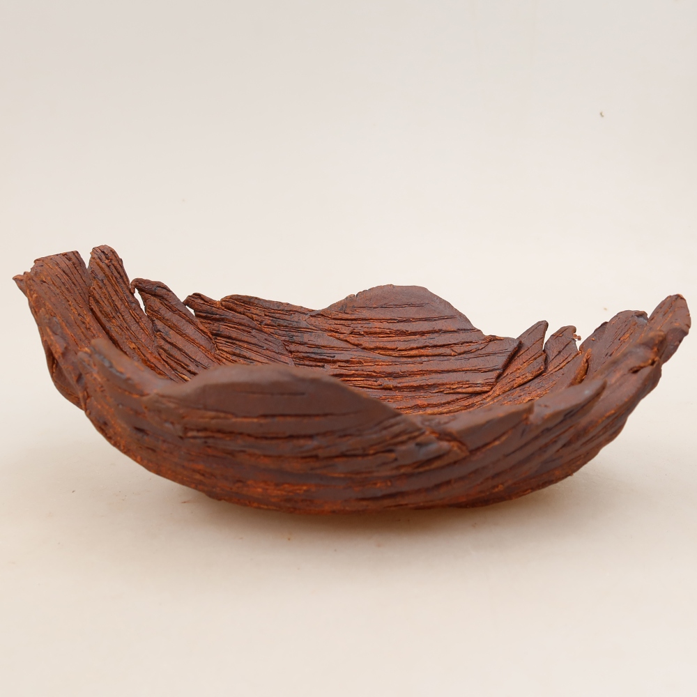 Kerámia héj  21,5 x 16,5 x 8 cm, barna színű