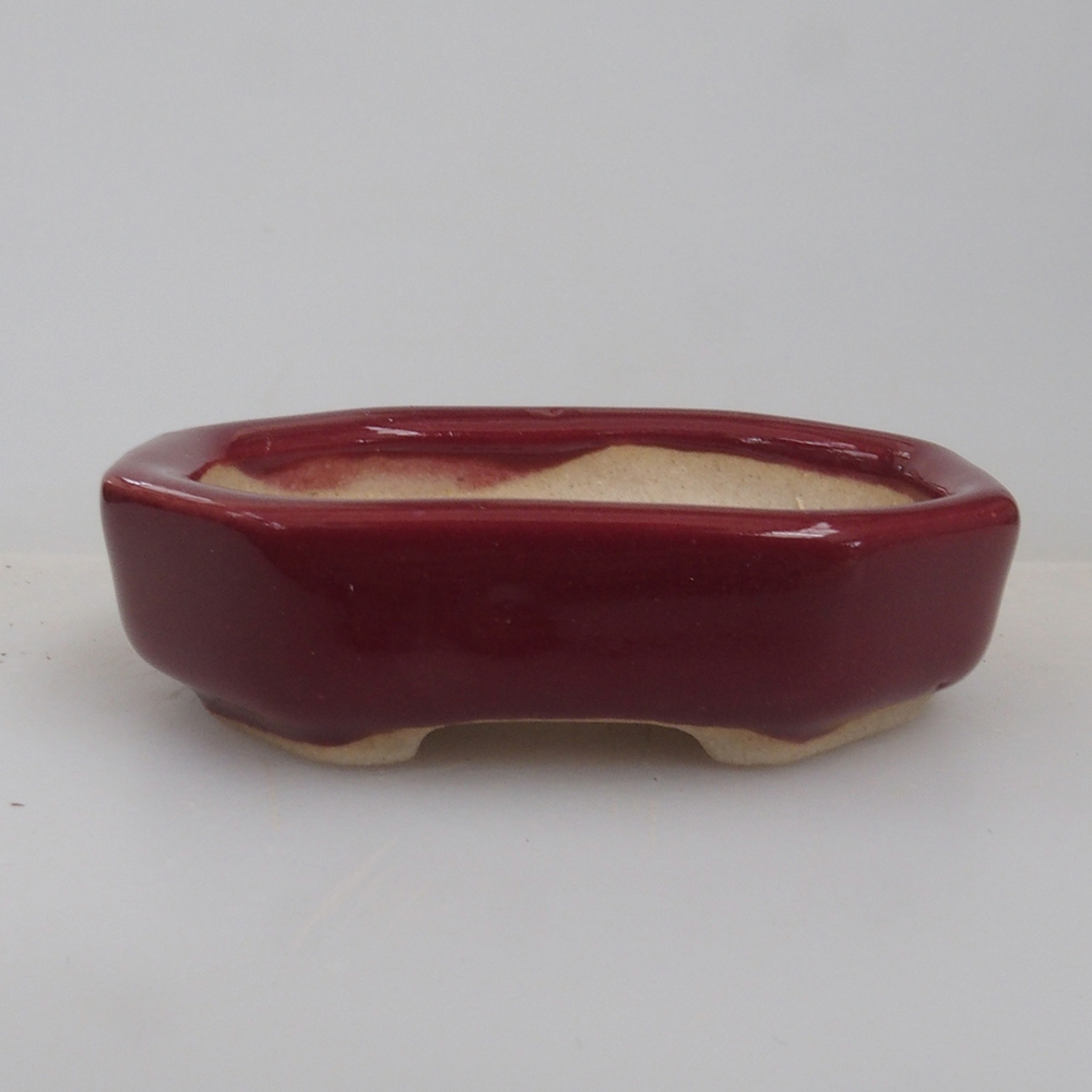 Mini bonsai tál 5,5 x 4 x 1,5 cm, bordó színben