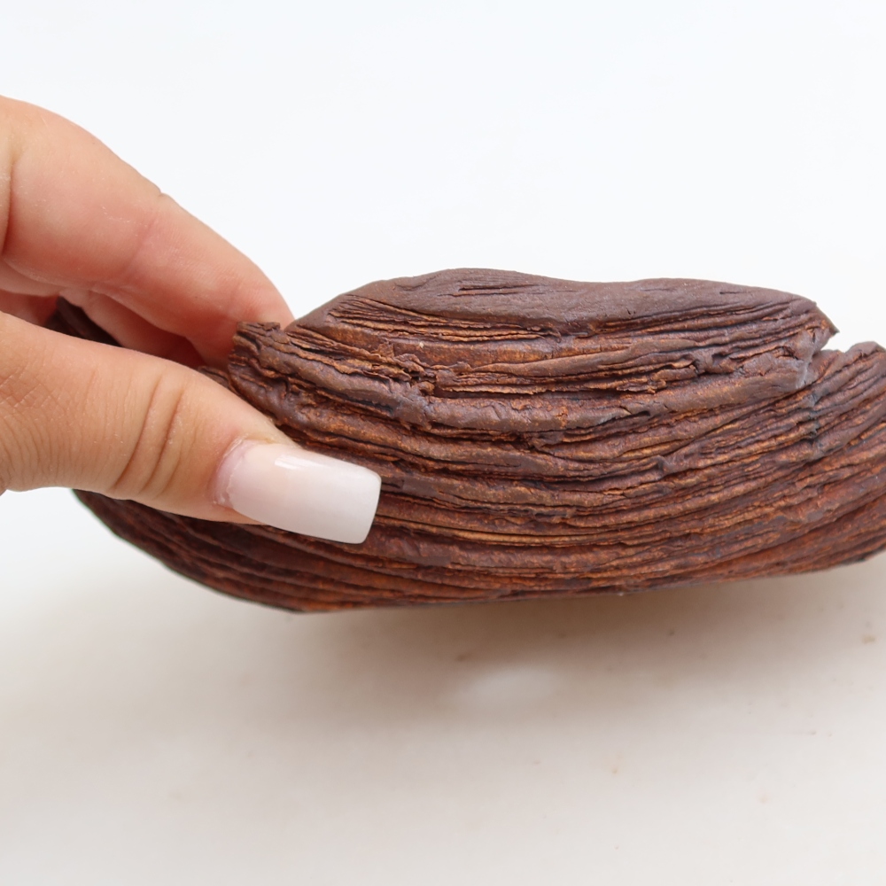 Kerámia héj  21 x 15 x 5,5 cm, barna színű