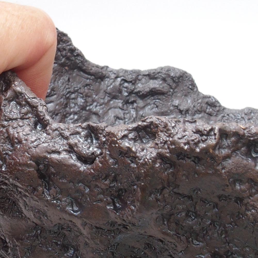 Kerámia kagyló 23 x 21 x 19,5 cm , színe barna