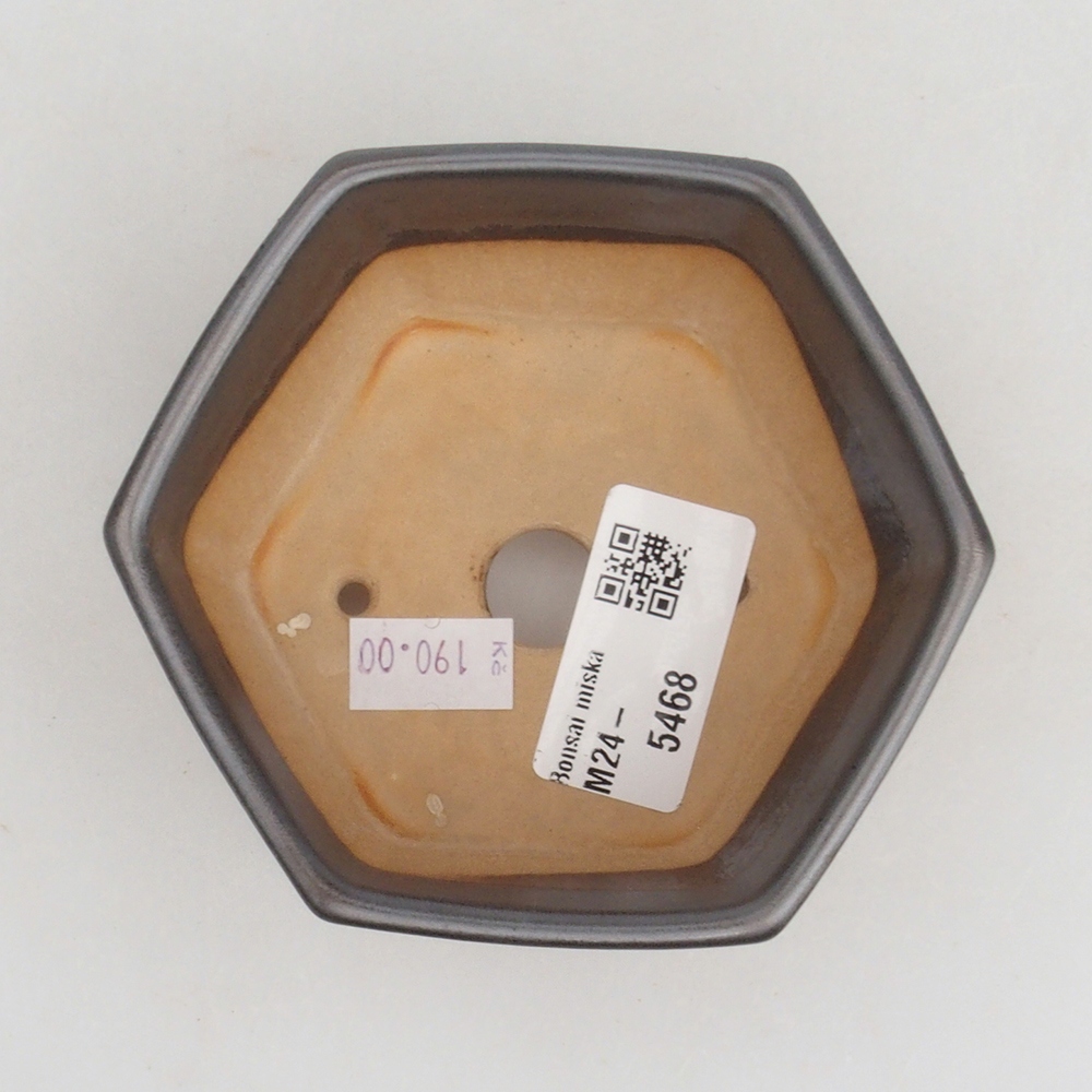 Kerámia bonsai tál 9,5 x 9 x 4,5 cm, fém színben