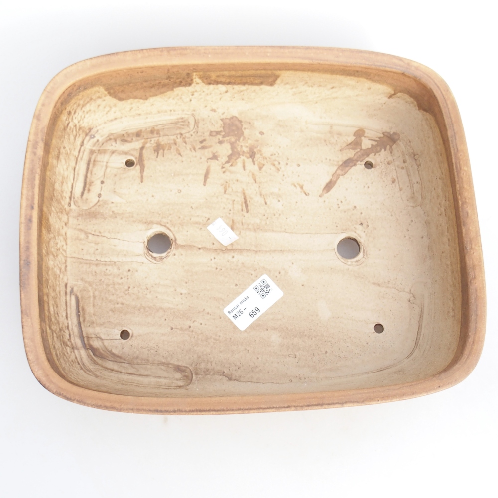 kerámia bonsai tál 29,5 x 24 x 7 cm, rózsaszínű