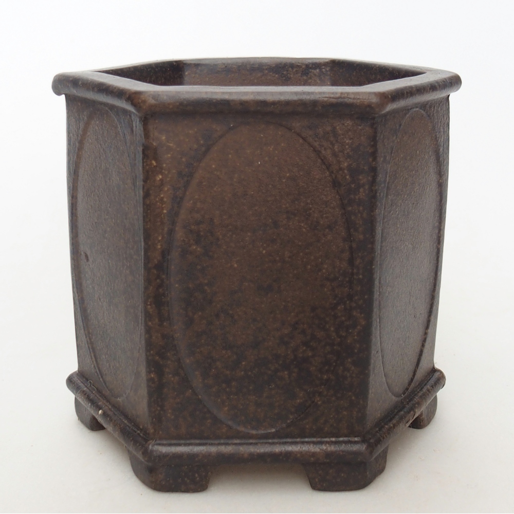 Tál 10 x 9 x 9,5 cm barna okkersárga