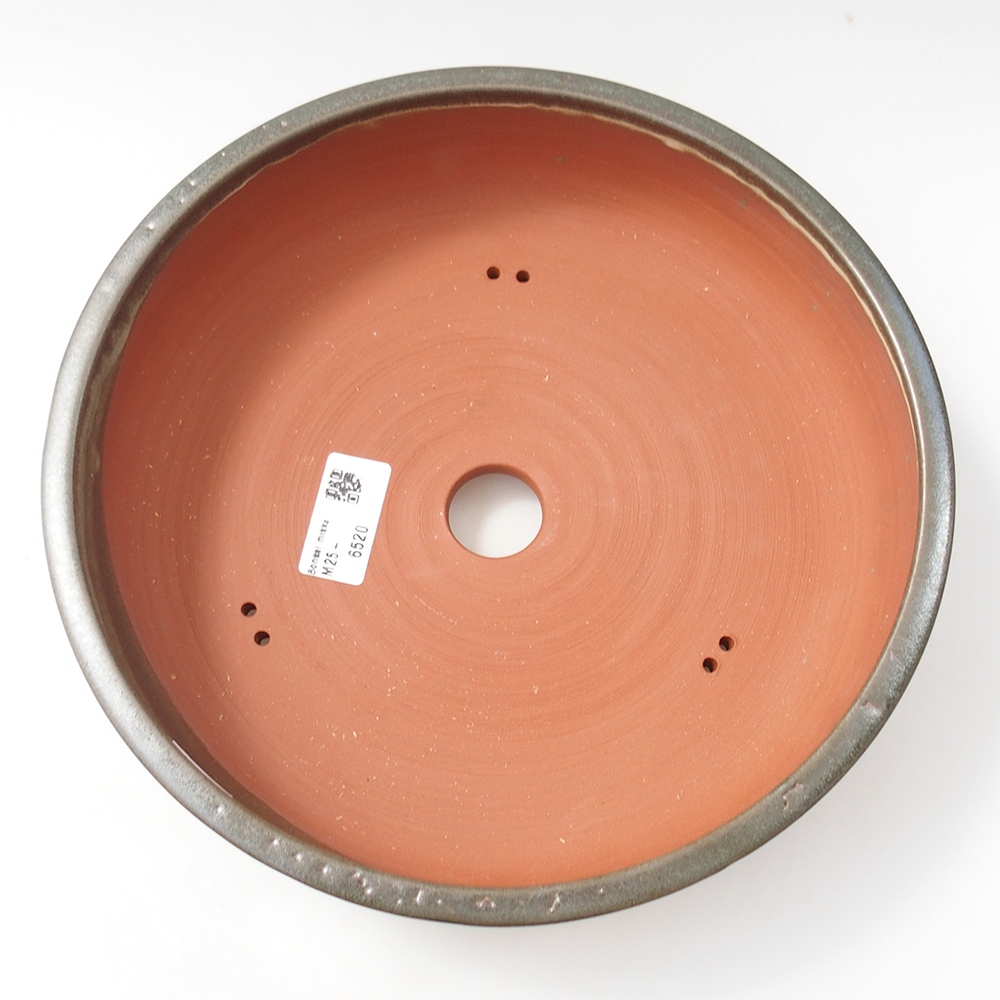 Kerámia bonsai tál 25,5 x 25,5 x 6,5 cm, zöld