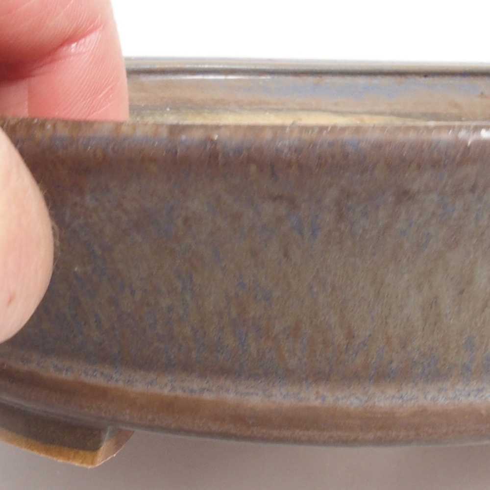 kerámia bonsai tál 10 x 8,5 x 4 cm, barna