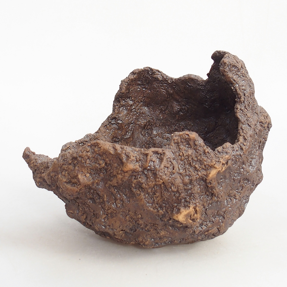 Kerámia kagyló 19 x 15 x 14 cm , barna színű