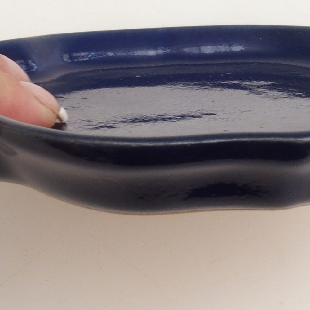 Kerámia tál H06 - 14 x 14 x 1,5 cm - kék