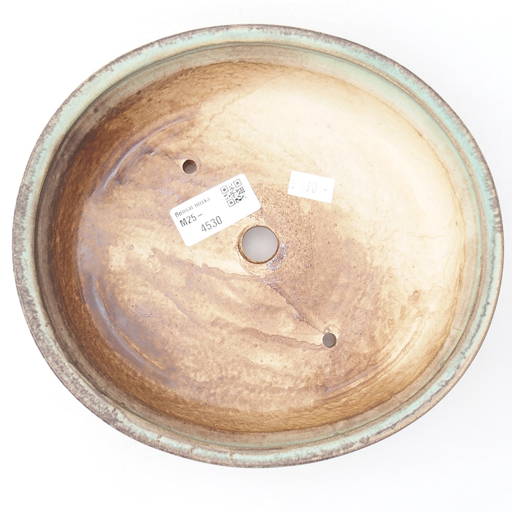 kerámia bonsai tál 21 x 19 x 5 cm, zöld