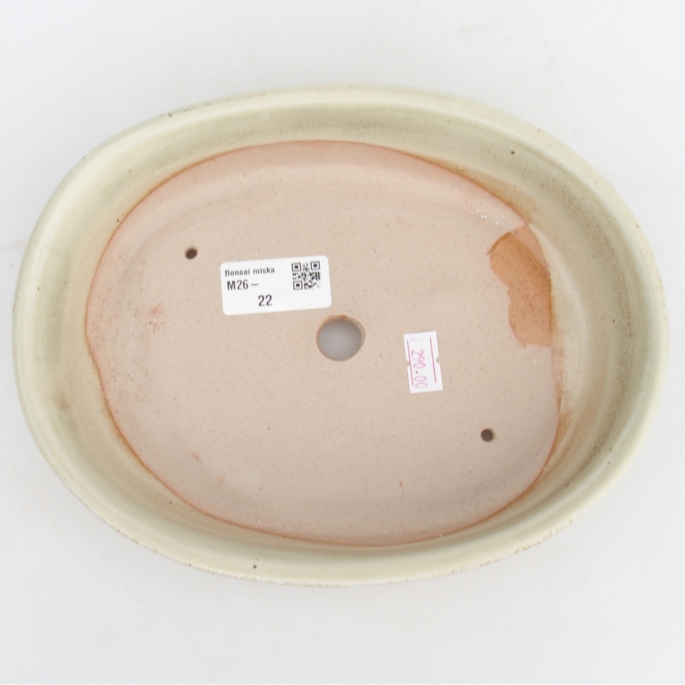 kerámia bonsai tál 21,5 x 17 x 5 cm, zöld