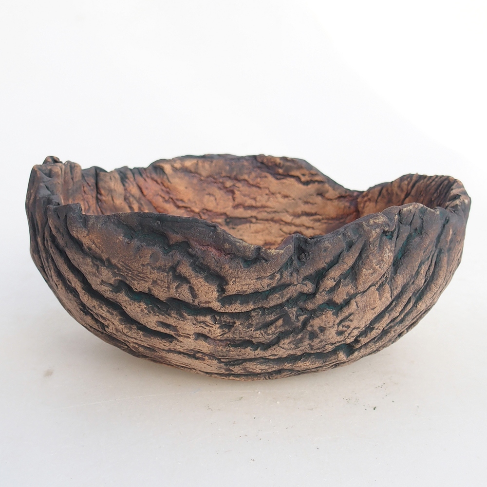 Kerámia kagyló 15,5 x 15,5 x 7 cm , zöld színű