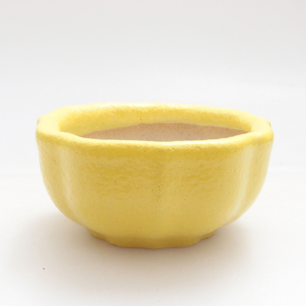 kerámia bonsai tál 5,5 x 5,5 x 3 cm, sárga