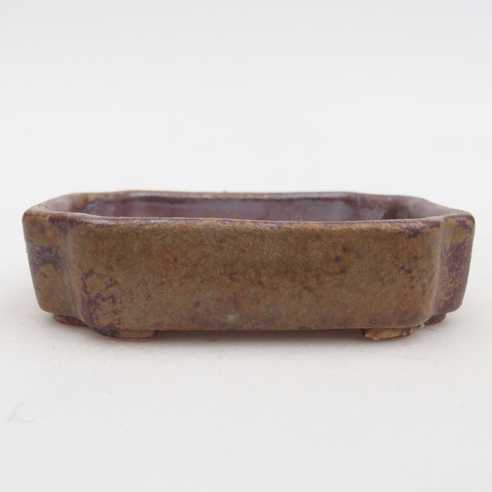 kerámia bonsai tál 10 x 8,5 x 2,5 cm, barna