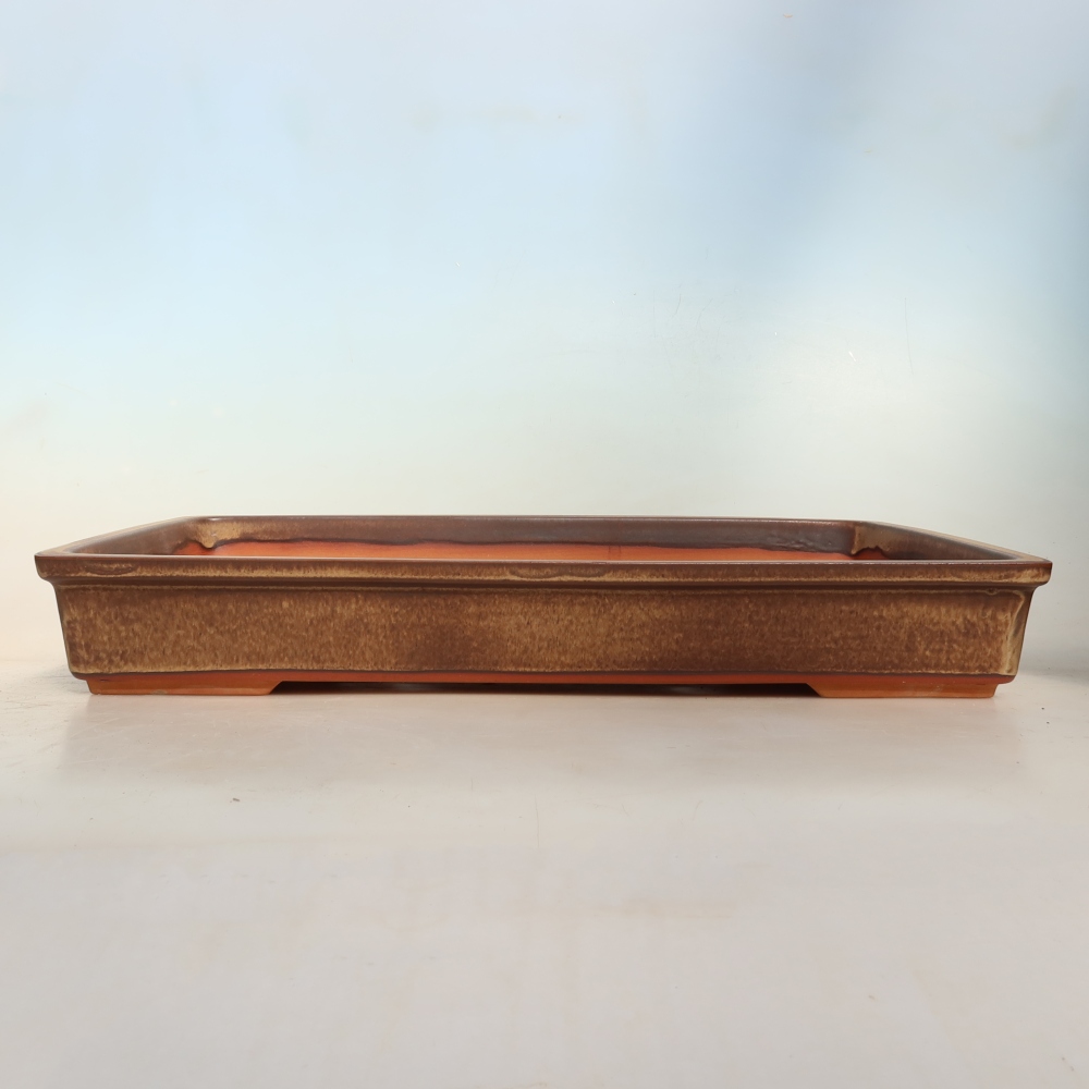 Kerámia tál  45 x 29 x 6,5 cm, barna színű