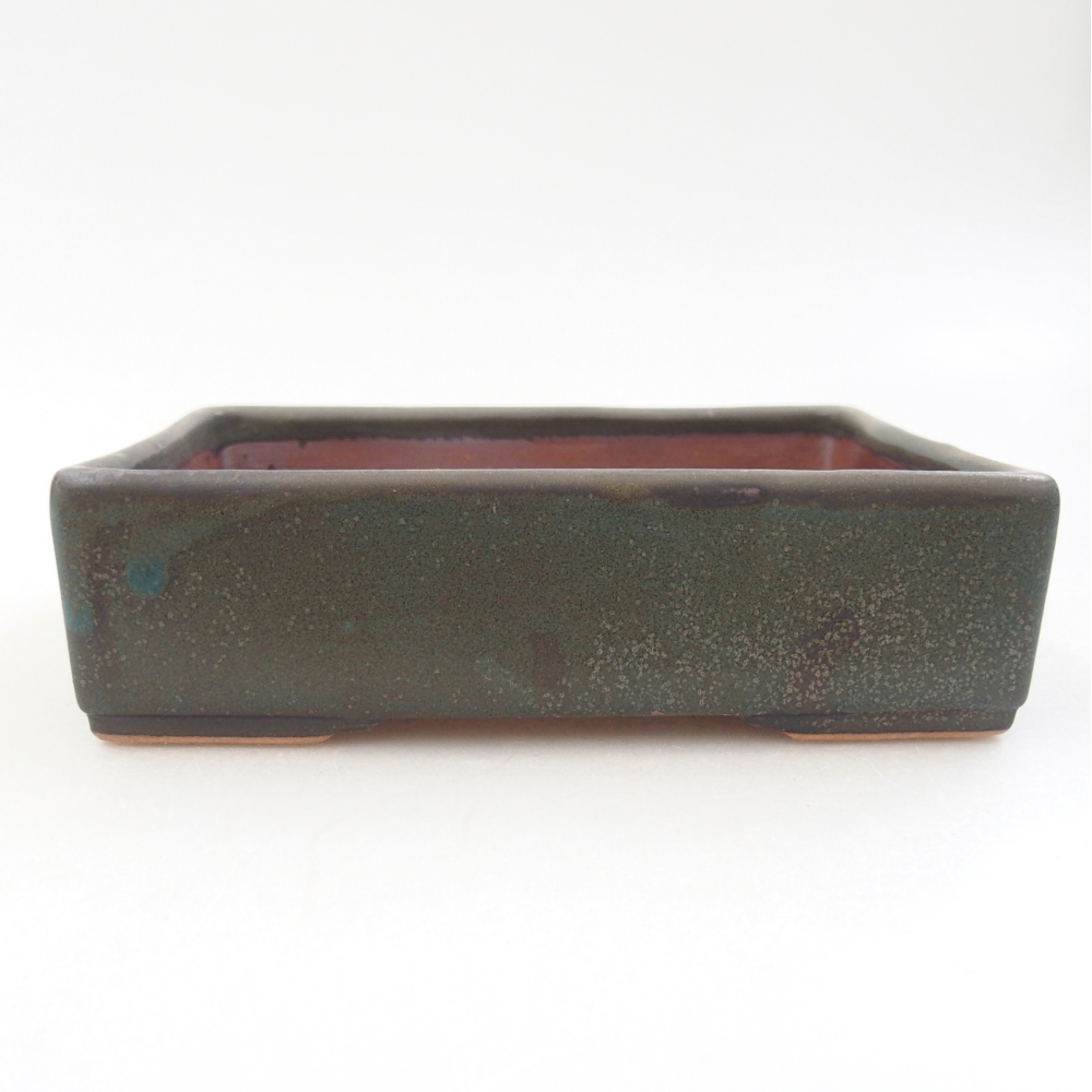 kerámia bonsai tál 13 x 9,5 x 4 cm, szürke