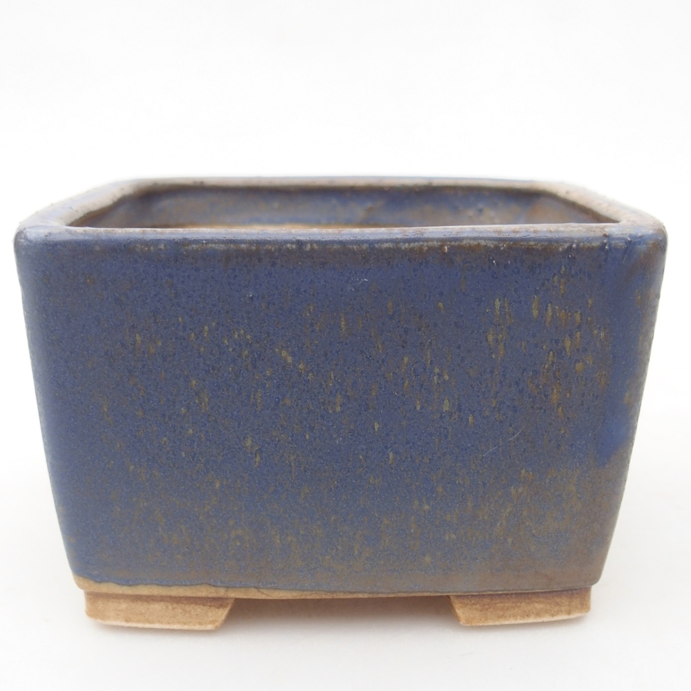 kerámia bonsai tál 11 x 11 x 7 cm, kék színben