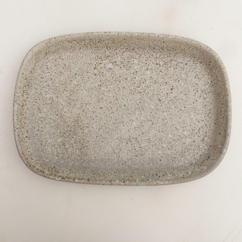 Kerámia csészealj H25 - 20,5 x 14,5 x 1,5 cm - bézs színű