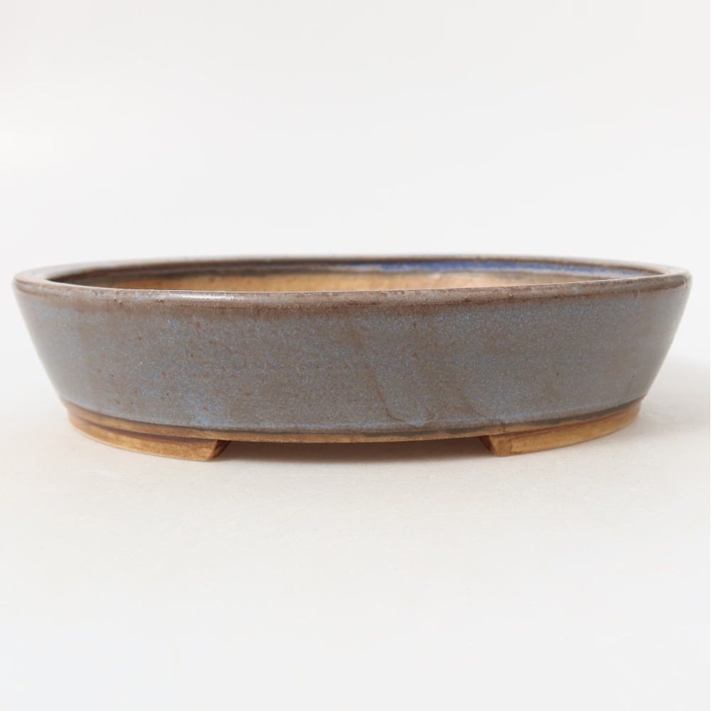 Kerámia bonsai tál, 21 x 19 x 4,5 cm, kék színű