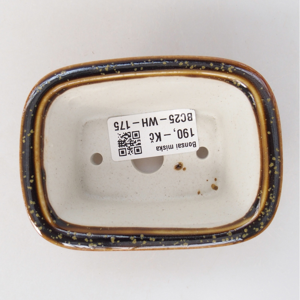 Mini bonsai tál 10 x 7,5 x 4 cm, sárga