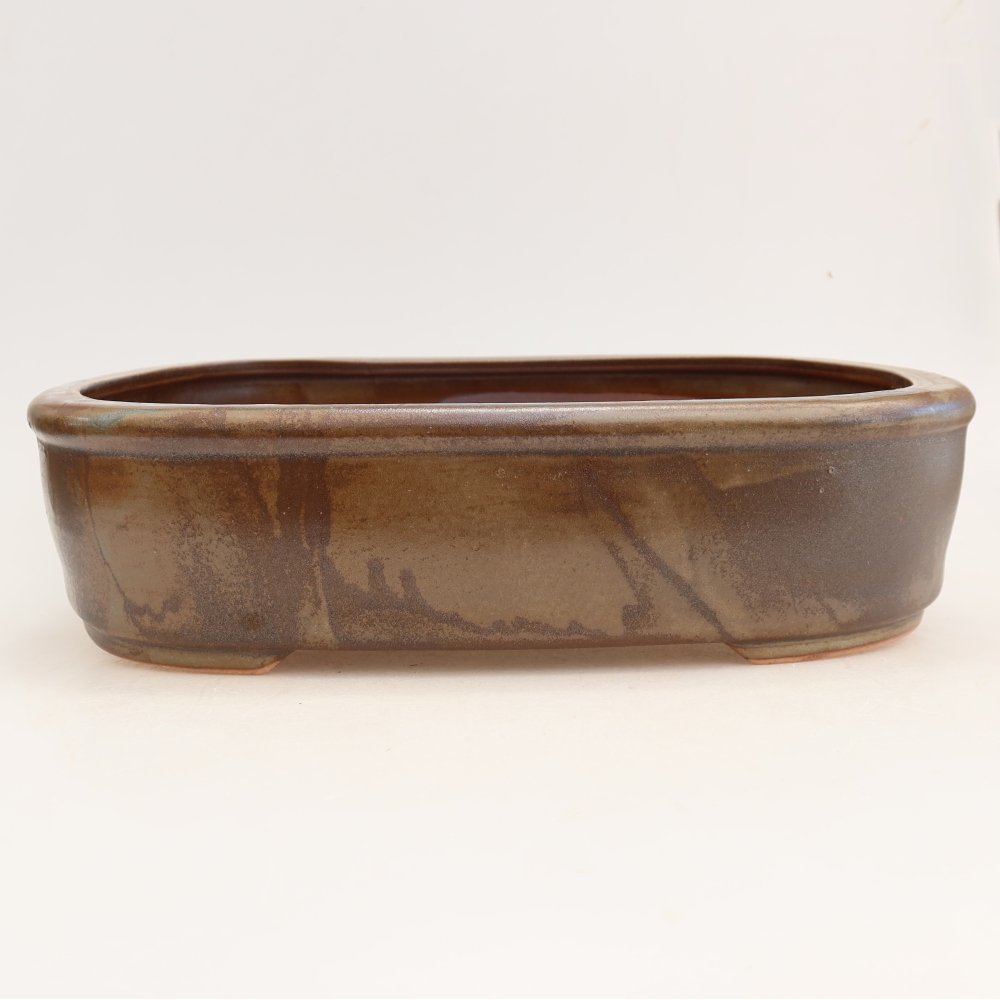 kerámia bonsai tál 31,5 x 24 x 8 cm, barna
