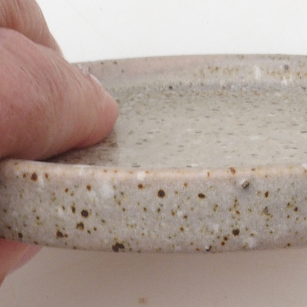 Kerek bonsai konzol D6-S - 10 x 10 x 1 cm - bézs színű