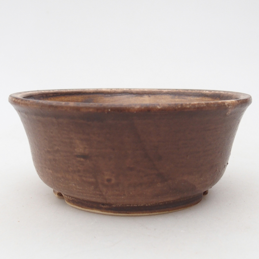 kerámia bonsai tál 11,5 x 11,5 x 4,5 cm, barna